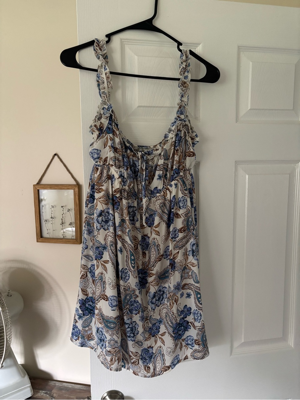 Floral Paisley Women's Nightdress - Blue & Brown